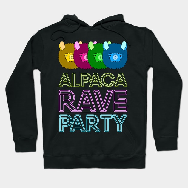 Alpaca Rave Party Hoodie by DeesDeesigns